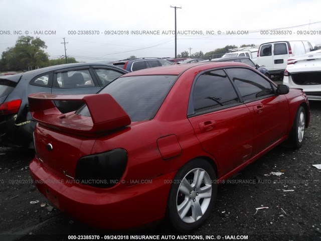 JF1GD79696G504698 - 2006 SUBARU IMPREZA WRX/LIMITED RED photo 4