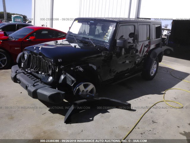 1C4BJWDG1FL521462 - 2015 JEEP WRANGLER UNLIMITE SPORT BLACK photo 2