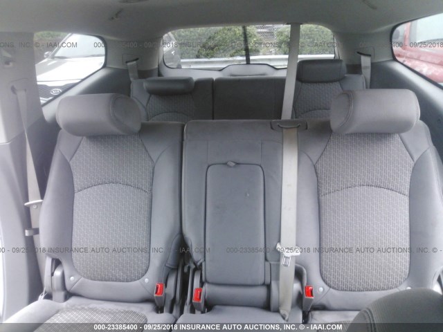 1GNKRFED0BJ122228 - 2011 CHEVROLET TRAVERSE LS SILVER photo 8