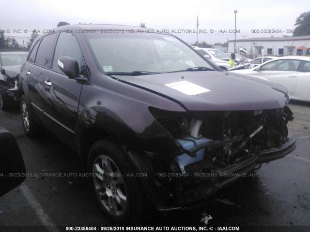 2HNYD28619H528869 - 2009 ACURA MDX TECHNOLOGY MAROON photo 1
