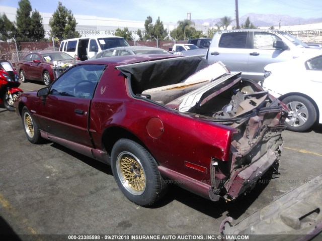 1G2FS23T4NL219849 - 1992 PONTIAC FIREBIRD 勃艮第红 照片 3