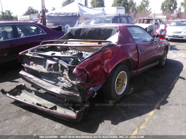 1G2FS23T4NL219849 - 1992 PONTIAC FIREBIRD 勃艮第红 照片 4