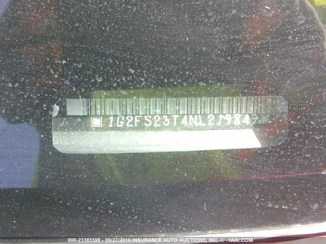 1G2FS23T4NL219849 - 1992 PONTIAC FIREBIRD 勃艮第红 照片 9