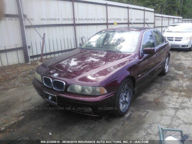 WBADT63421CF09792 - 2001 BMW 530 I AUTOMATIC BURGUNDY photo 2