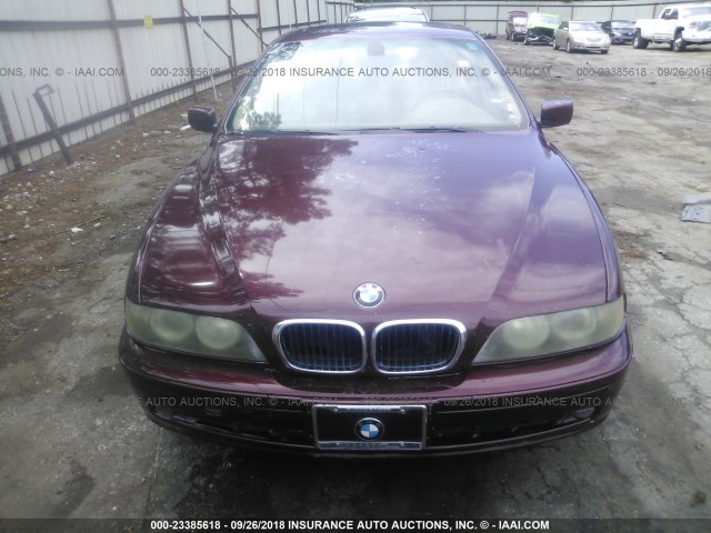 WBADT63421CF09792 - 2001 BMW 530 I AUTOMATIC BURGUNDY photo 6