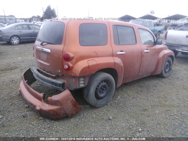 3GNDA13D67S531541 - 2007 CHEVROLET HHR LS ORANGE photo 4