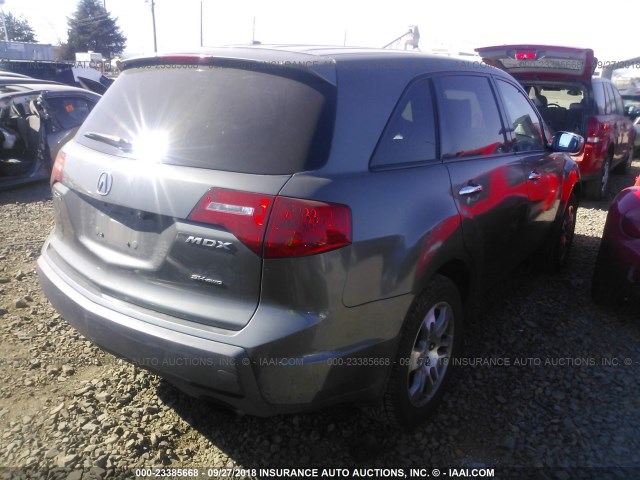 2HNYD28347H514905 - 2007 ACURA MDX TECHNOLOGY GRAY photo 4