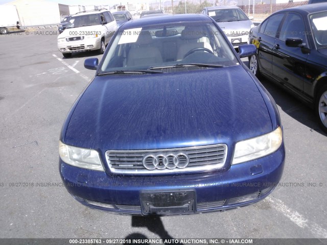 WAUDC68D5YA188438 - 2000 AUDI A4 1.8T QUATTRO BLUE photo 6