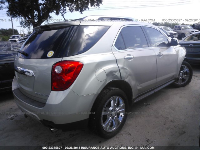 2GNFLFE31D6393289 - 2013 CHEVROLET EQUINOX LTZ TAN photo 4