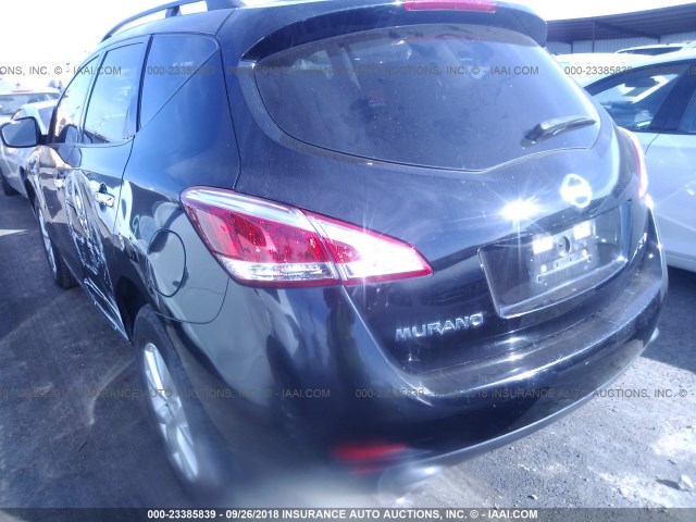 JN8AZ1MU2EW400390 - 2014 NISSAN Murano S/SL/SV/LE BLACK photo 3