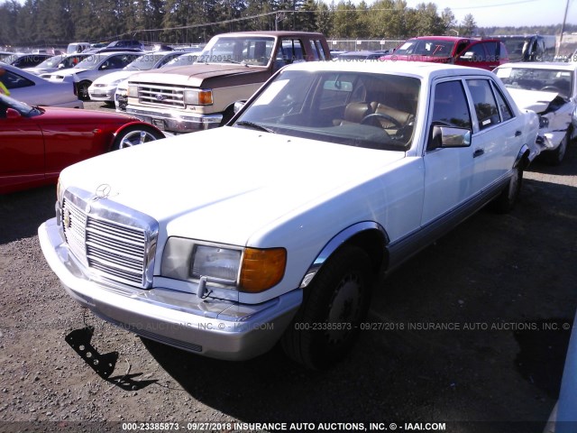 WDBCA39E3LA505098 - 1990 MERCEDES-BENZ 560 SEL WHITE photo 2