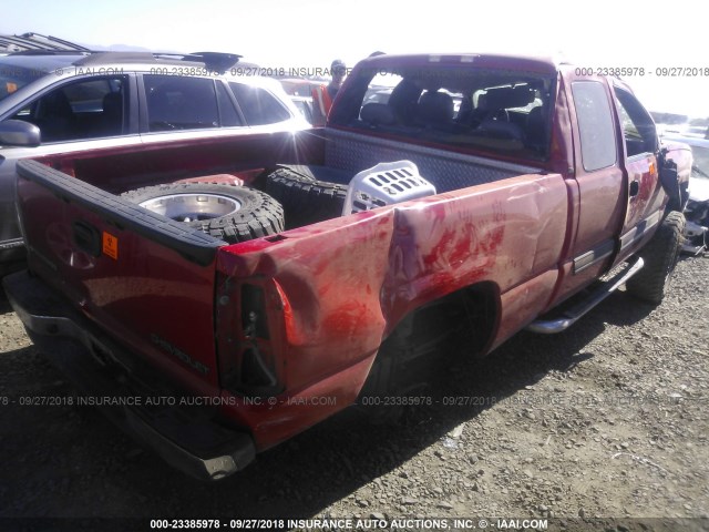 1GCEK19B35E111758 - 2005 CHEVROLET SILVERADO K1500 RED photo 4