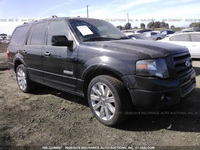 1FMFU20508LA85577 - 2008 FORD EXPEDITION LIMITED BLACK photo 1