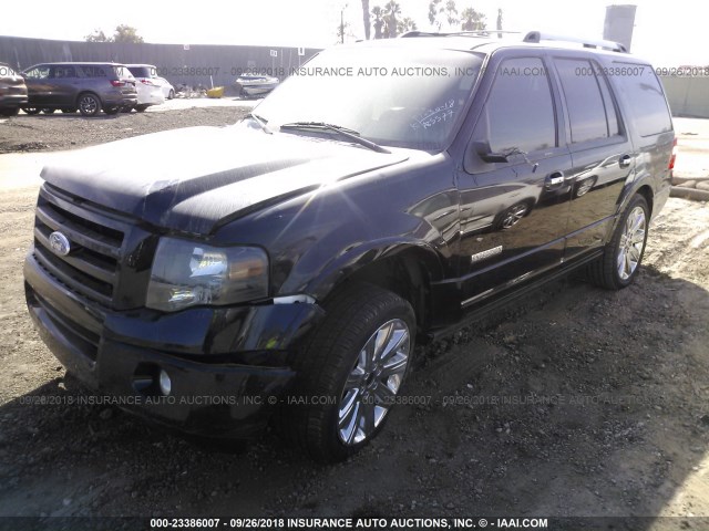 1FMFU20508LA85577 - 2008 FORD EXPEDITION LIMITED BLACK photo 2