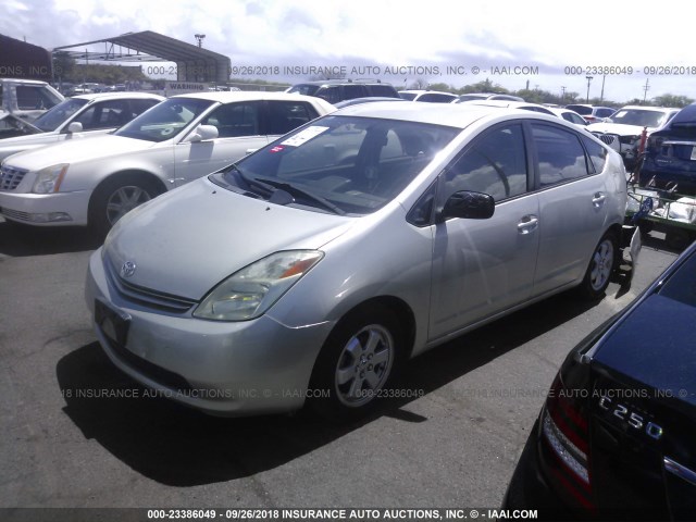 JTDKB22U450116890 - 2005 TOYOTA PRIUS SILVER photo 2