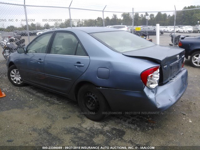 4T1BE32K43U756997 - 2003 TOYOTA CAMRY LE/XLE/SE BLUE photo 3