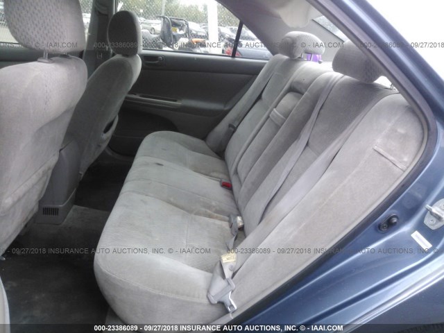 4T1BE32K43U756997 - 2003 TOYOTA CAMRY LE/XLE/SE BLUE photo 8