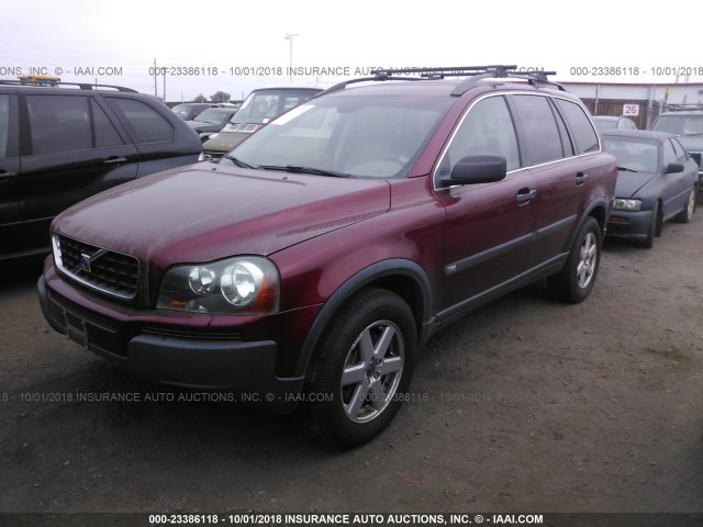 YV4CZ592X61281437 - 2006 VOLVO XC90 RED photo 2