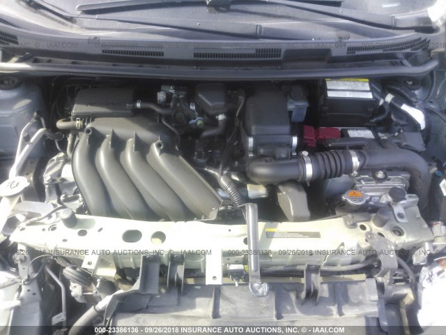 3N1CE2CP2FL357651 - 2015 NISSAN VERSA NOTE S/S PLUS/SV/SL/SR GRAY photo 10