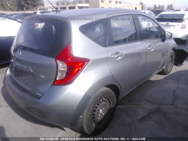 3N1CE2CP2FL357651 - 2015 NISSAN VERSA NOTE S/S PLUS/SV/SL/SR GRAY photo 4