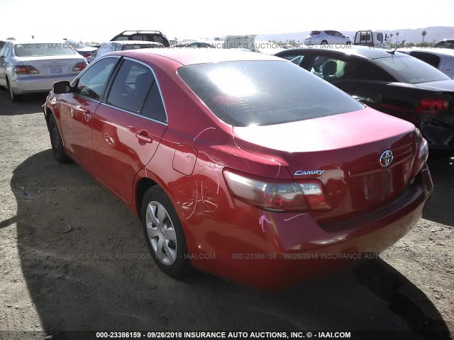 4T1BE46K47U038971 - 2007 TOYOTA CAMRY NEW GENERAT CE/LE/XLE/SE RED photo 3