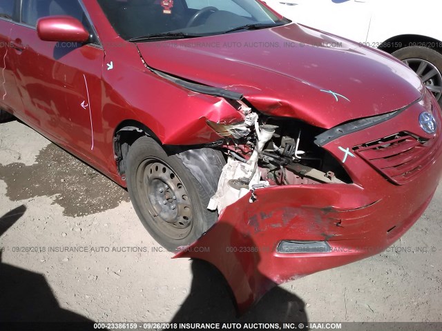 4T1BE46K47U038971 - 2007 TOYOTA CAMRY NEW GENERAT CE/LE/XLE/SE RED photo 6