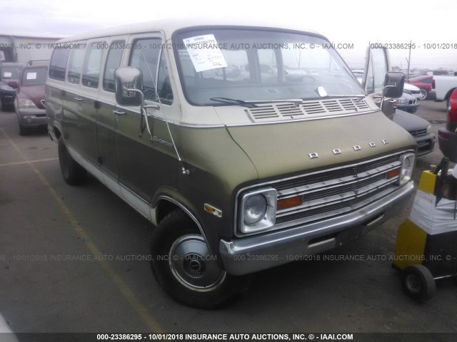 B22BE5X038556 - 1975 DODGE B250 RAM VANS  GREEN photo 1