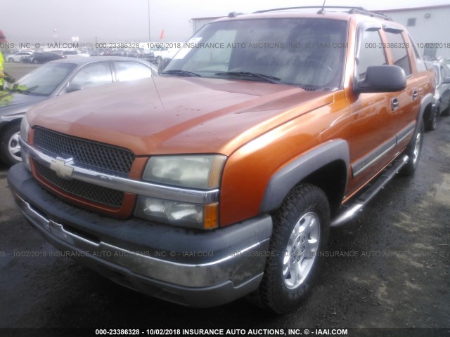 3GNEK12T64G257539 - 2004 CHEVROLET AVALANCHE K1500 ORANGE photo 2