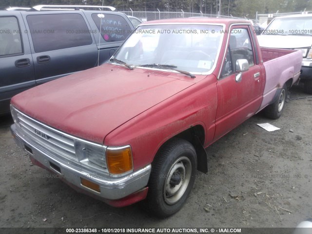 JT4RN55D9H0245389 - 1987 TOYOTA PICKUP 1/2 TON RN55 DLX RED photo 2