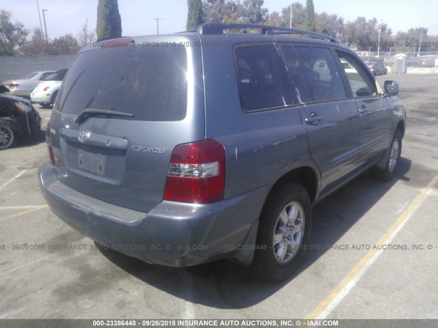 JTEGP21A750069798 - 2005 TOYOTA HIGHLANDER LIMITED Light Blue photo 4