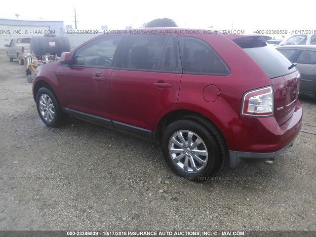 2FMDK39C37BB53583 - 2007 FORD EDGE SEL PLUS RED photo 3