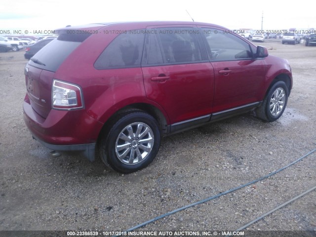 2FMDK39C37BB53583 - 2007 FORD EDGE SEL PLUS RED photo 4