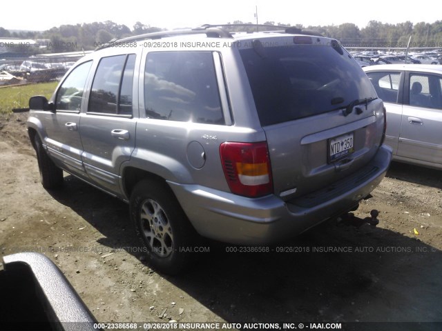 1J4GW58N51C631816 - 2001 JEEP GRAND CHEROKEE LIMITED SILVER photo 3