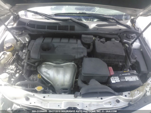 4T1BF3EK6BU127037 - 2011 TOYOTA CAMRY SE/LE/XLE ვერცხლისფერი ფოტო 10