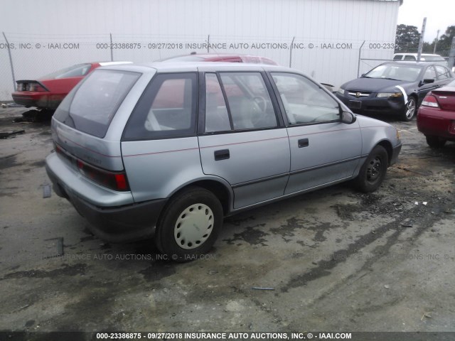 2C1MR6462R6737159 - 1994 GEO METRO GRAY photo 4