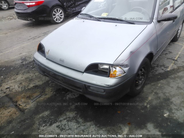 2C1MR6462R6737159 - 1994 GEO METRO GRAY photo 6