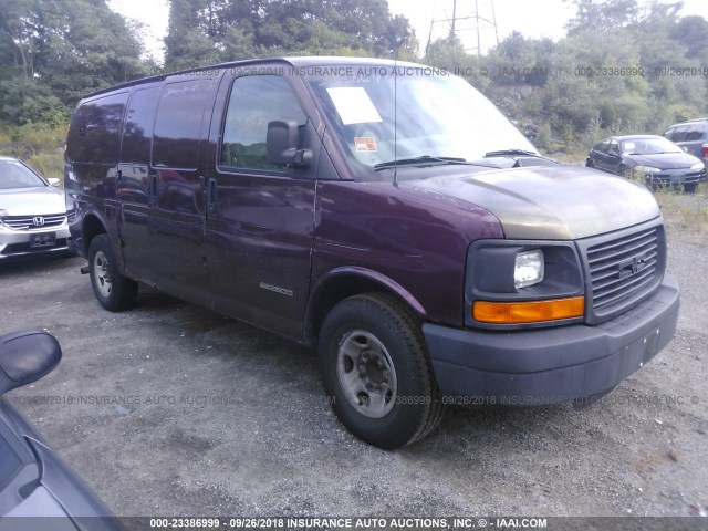 1GTGG25V551157650 - 2005 GMC SAVANA G2500 BURGUNDY photo 1