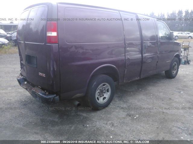 1GTGG25V551157650 - 2005 GMC SAVANA G2500 BURGUNDY photo 4