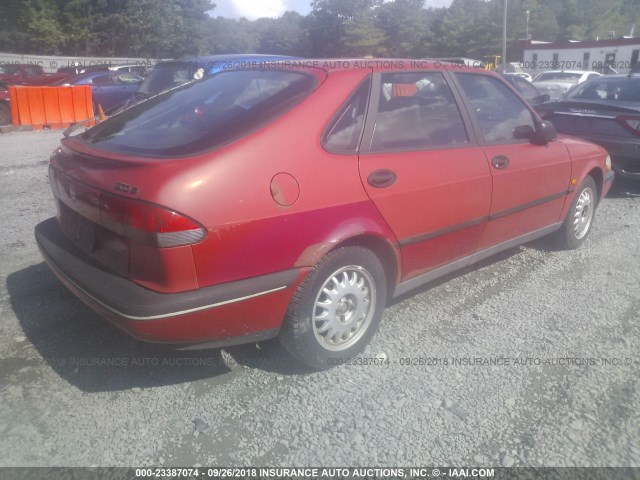 YS3DD55B6S2037812 - 1995 SAAB 900 S RED photo 4