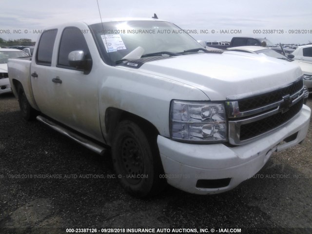 3GCEC13C27G516150 - 2007 CHEVROLET SILVERADO C1500 CREW CAB WHITE photo 1