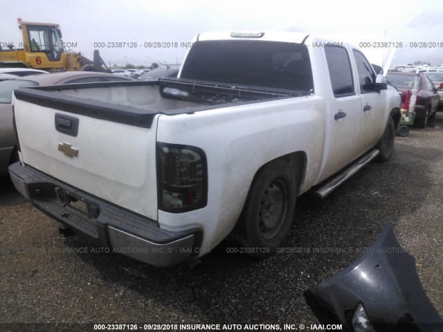 3GCEC13C27G516150 - 2007 CHEVROLET SILVERADO C1500 CREW CAB WHITE photo 4