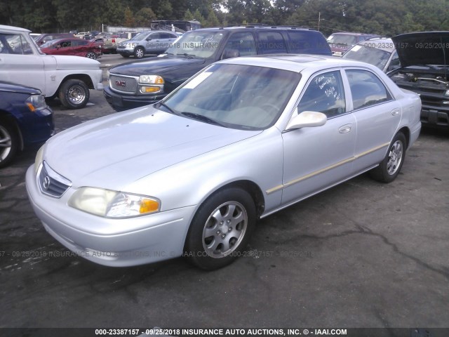 1YVGF22C315213541 - 2001 MAZDA 626 ES/LX SILVER photo 2