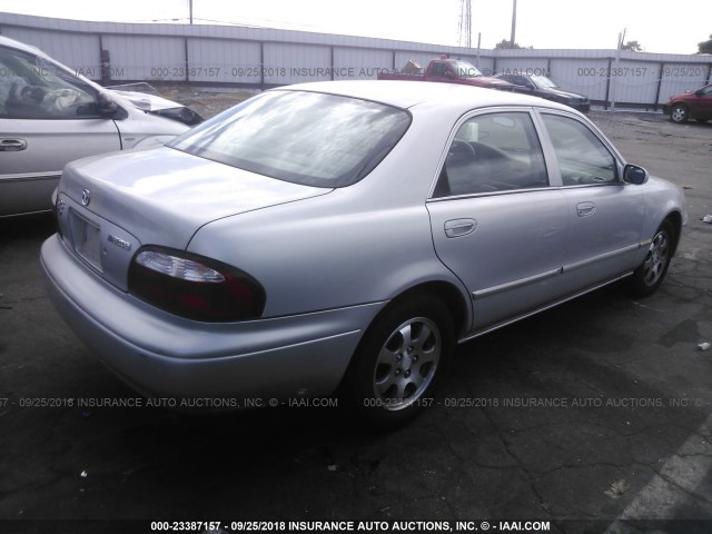 1YVGF22C315213541 - 2001 MAZDA 626 ES/LX SILVER photo 4