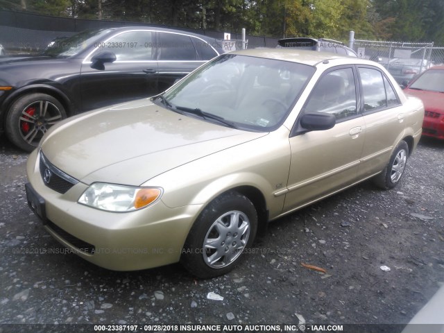 JM1BJ225410440086 - 2001 MAZDA PROTEGE LX/ES TAN photo 2