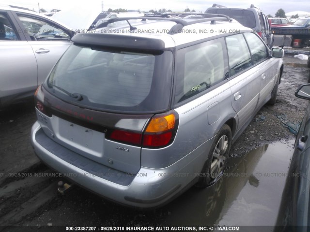 4S3BH896X47633061 - 2004 SUBARU LEGACY OUTBACK H6 3.0 VDC SILVER photo 4