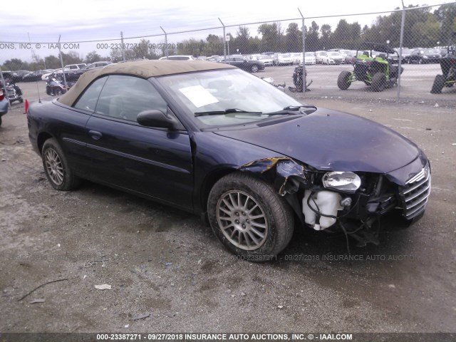 1C3EL55R64N363837 - 2004 CHRYSLER SEBRING LXI Dark Blue photo 1