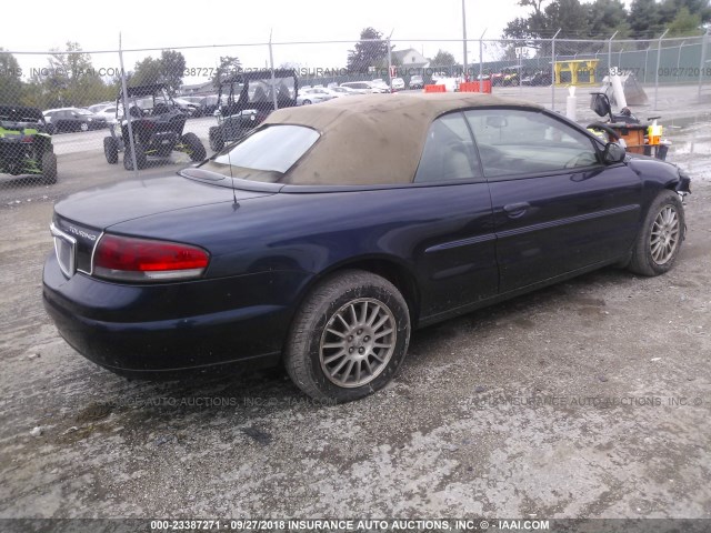 1C3EL55R64N363837 - 2004 CHRYSLER SEBRING LXI Dark Blue photo 4