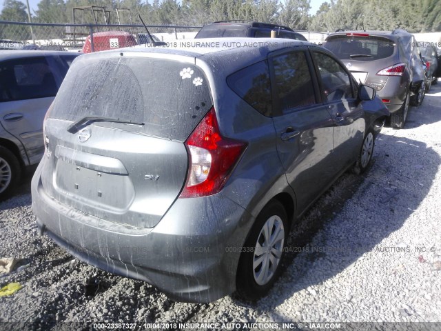 3N1CE2CP4HL364412 - 2017 NISSAN VERSA NOTE S/S PLUS/SV/SL/SR GRAY photo 4