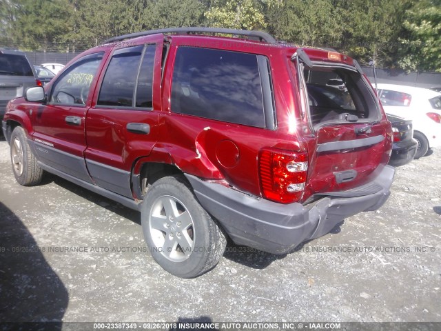 1J4GW48S54C334386 - 2004 JEEP GRAND CHEROKEE LAREDO/COLUMBIA/FREEDOM RED photo 3