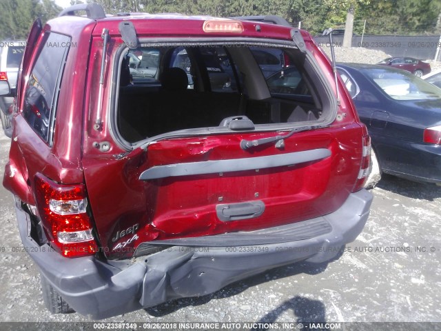 1J4GW48S54C334386 - 2004 JEEP GRAND CHEROKEE LAREDO/COLUMBIA/FREEDOM RED photo 6